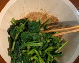 砂糖なし！醤油麹でほうれん草の胡麻あえ作り方5写真