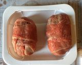 パック入りお赤飯で♡簡単肉巻きおにぎり♡作り方3写真