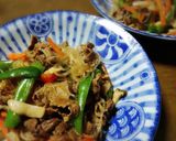 牛バラ肉と春雨のオイスターソース炒め作り方8写真