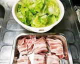 豚バラ肉とレタスの焼肉タレ炒め作り方2写真