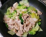 豚バラ肉とレタスの焼肉タレ炒め作り方10写真