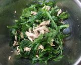 春菊と胸肉のわさびドレのサラダ作り方3写真