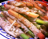 子供にも人気3種類お野菜巻き巻き炒め！作り方4写真
