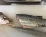スズキの薄造りꕀ花びら盛りꕀ作り方3写真