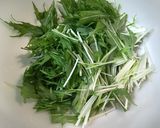 水菜とほうれん草のなめ茸和え作り方1写真