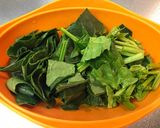 水菜とほうれん草のなめ茸和え作り方2写真