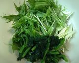 水菜とほうれん草のなめ茸和え作り方3写真
