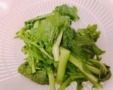 菜の花と手羽トロのマヨネーズ炒め作り方1写真