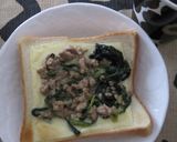 豚ひき肉とほうれん草の味噌炒め作り方5写真