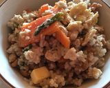 チーズで味変。納豆と鶏そぼろのまぜご飯作り方3写真