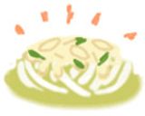 簡単@パスタ風うどん作り方3写真