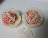 お弁当やオードブルに☆ゆで卵inｶﾆかま作り方4写真