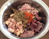ブリのアラ出汁と鳥モツ系のサラサラカレー作り方2写真