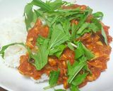 超簡単　鶏肉とトマトソース掛けごはん作り方4写真