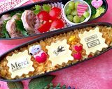 スヌーピー♪ハート♪デコ弁当　簡単可愛い作り方4写真