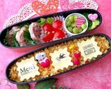 スヌーピー♪ハート♪デコ弁当　簡単可愛い作り方5写真