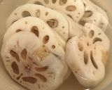 れんこんの黒酢はさみ焼き作り方1写真