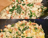 ほうれん草の炒りたま豆腐作り方4写真