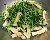 豆苗とうすあげの塩昆布和え作り方3写真