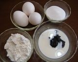 ◎濃厚！黒×黒・ごま×ごまロールケーキ◎作り方1写真