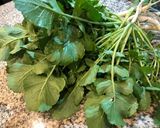 アンチエイジング◎ゴマたっぷり大根菜炒め作り方1写真