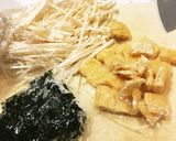 あおさ、えのき、油揚げと豆腐の味噌汁作り方1写真