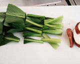 簡単♪豚肉と小松菜のエスニック風炒め作り方1写真