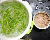 レンジで簡単！豆苗ツナポテトチーズ作り方1写真