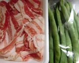 いんげんと青じその、豚肉まき作り方1写真