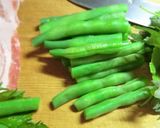 いんげんと青じその、豚肉まき作り方2写真