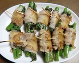 いんげんと青じその、豚肉まき作り方4写真