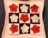 花柄チェックトースト作り方2写真