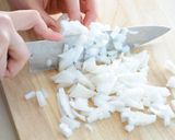 ☆	新じゃがいもとひき肉のこっくり煮物☆作り方3写真