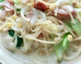 野菜たっぷり春色豆乳クリームパスタ作り方6写真