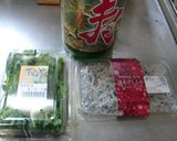 最速の菜の花の酒蒸しのしらす乗せ作り方1写真