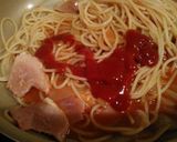 トマト缶シチューで「トマトスパゲッティ」作り方4写真