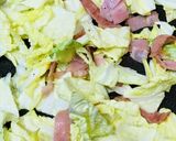 和風☆白菜＆ベーコンと菜の花のパスタ作り方2写真
