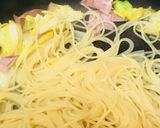 和風☆白菜＆ベーコンと菜の花のパスタ作り方4写真