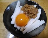 月見長芋たんざくなめたけ作り方3写真