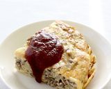 ひき肉と玉ねぎで【ミートオムレツ】作り方9写真