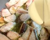 フライパン魚料理ぶりニラ洋風アヒージョ風作り方7写真