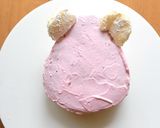 イースターエッグのくまうさぎキャラケーキ作り方4写真