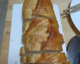 フランスパンをくりぬいて玉子と一緒に焼く作り方2写真