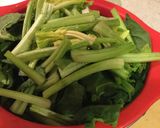 簡単！ほうれん草とベーコンの炒め物作り方1写真