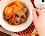 簡単節約！大根・竹輪・こんにゃくの煮物作り方6写真