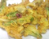 土筆入り春野菜のかき揚げ蕎麦作り方10写真