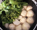白だしさっと煮！春の訪れ野菜と鶏団子作り方8写真