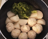 白だしさっと煮！春の訪れ野菜と鶏団子作り方9写真
