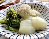 白だしさっと煮！春の訪れ野菜と鶏団子作り方10写真