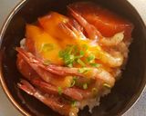 甘海老とサーモンのブラックペッパー漬け丼作り方5写真